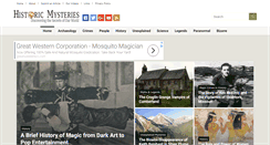 Desktop Screenshot of historicmysteries.com